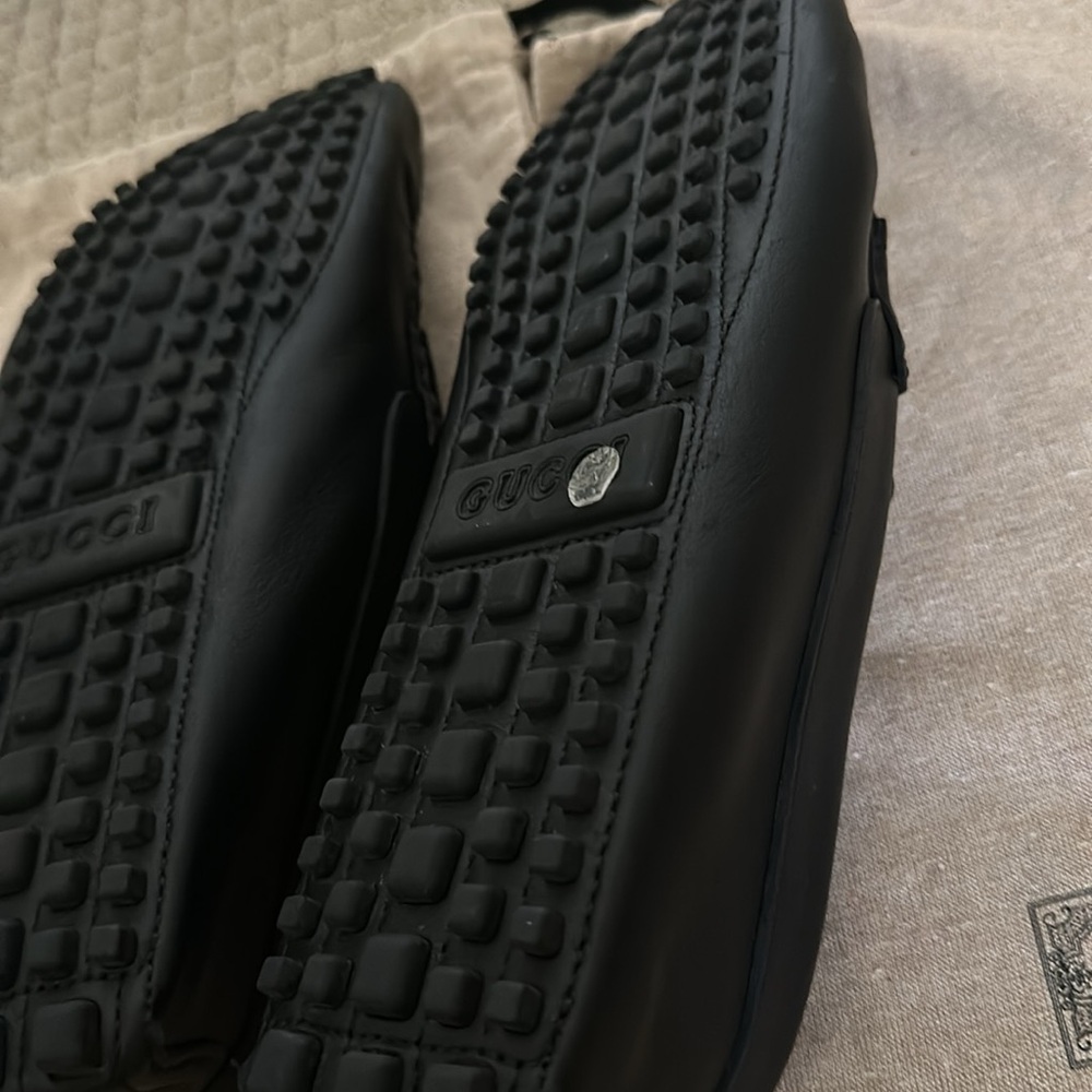 Gucci Black Leather Horsebit Men’s Loafers Size 11 - Picture 4 of 5